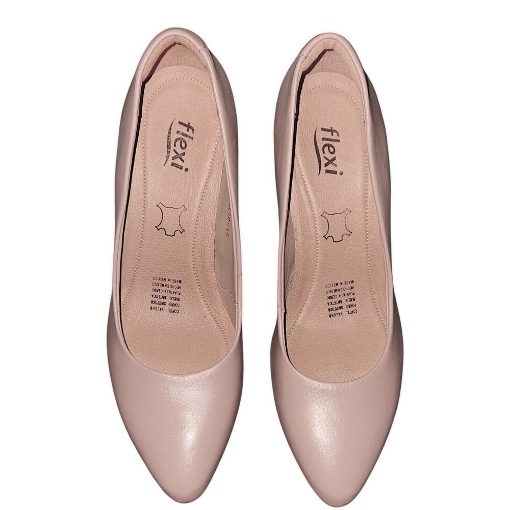 Flexi Comfort Block Heel Pumps Women's Parisa Natural Flesh Tone Size 9.5M